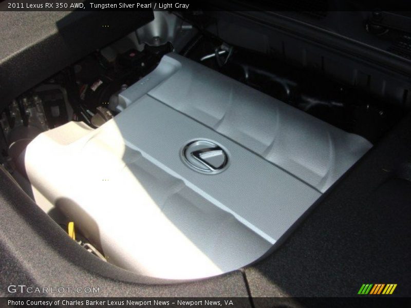 Tungsten Silver Pearl / Light Gray 2011 Lexus RX 350 AWD