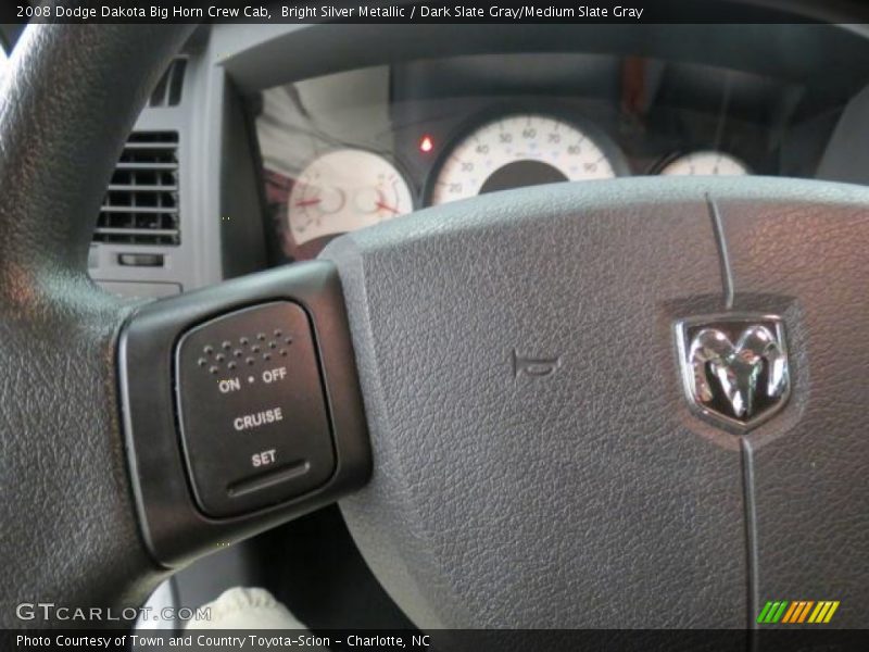 Bright Silver Metallic / Dark Slate Gray/Medium Slate Gray 2008 Dodge Dakota Big Horn Crew Cab