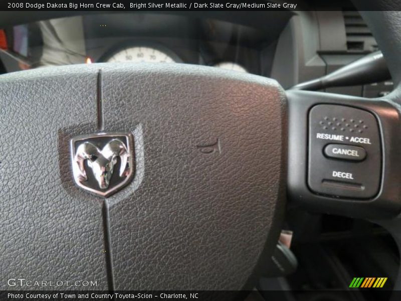 Bright Silver Metallic / Dark Slate Gray/Medium Slate Gray 2008 Dodge Dakota Big Horn Crew Cab