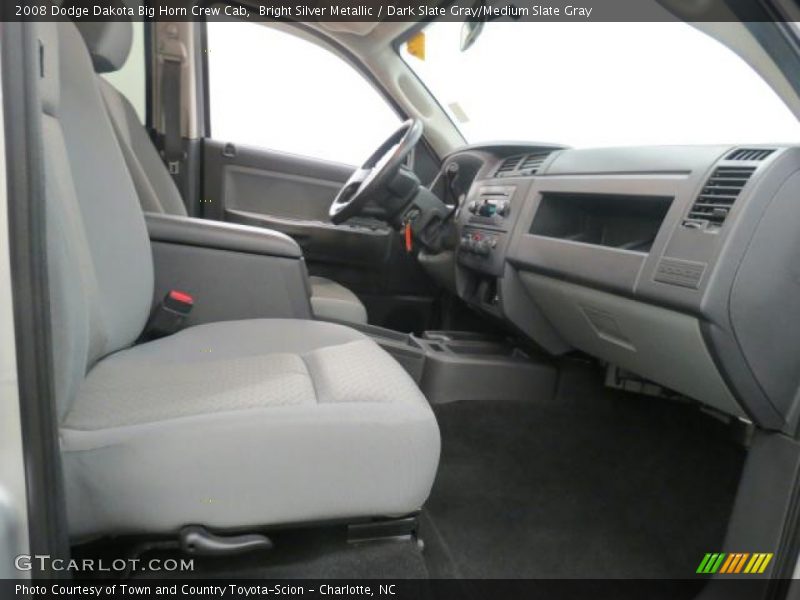 Bright Silver Metallic / Dark Slate Gray/Medium Slate Gray 2008 Dodge Dakota Big Horn Crew Cab