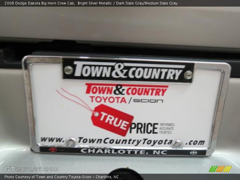 Bright Silver Metallic / Dark Slate Gray/Medium Slate Gray 2008 Dodge Dakota Big Horn Crew Cab