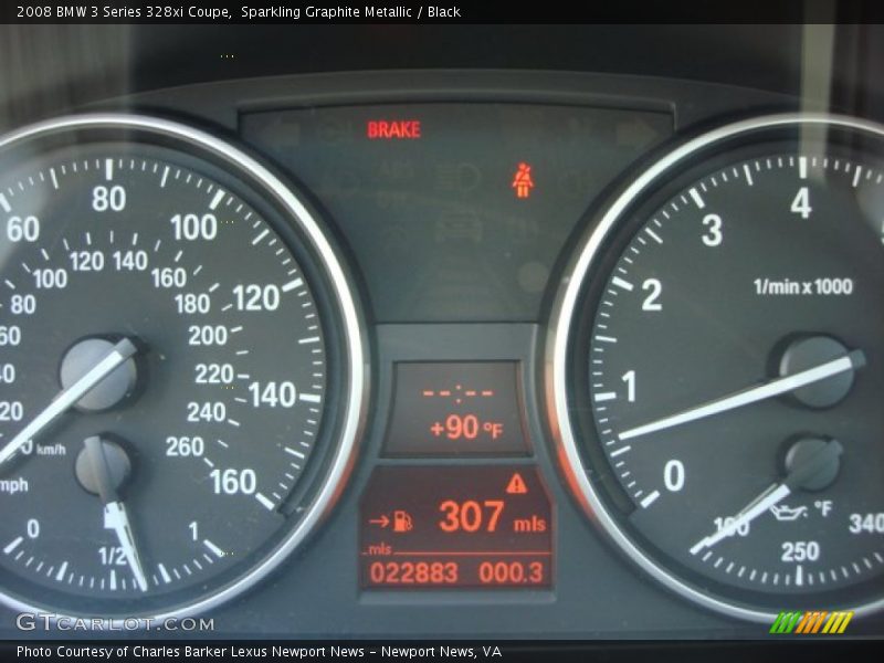 Sparkling Graphite Metallic / Black 2008 BMW 3 Series 328xi Coupe