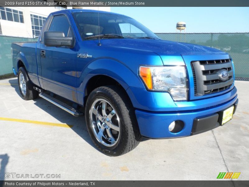 Blue Flame Metallic / Stone/Medium Stone 2009 Ford F150 STX Regular Cab