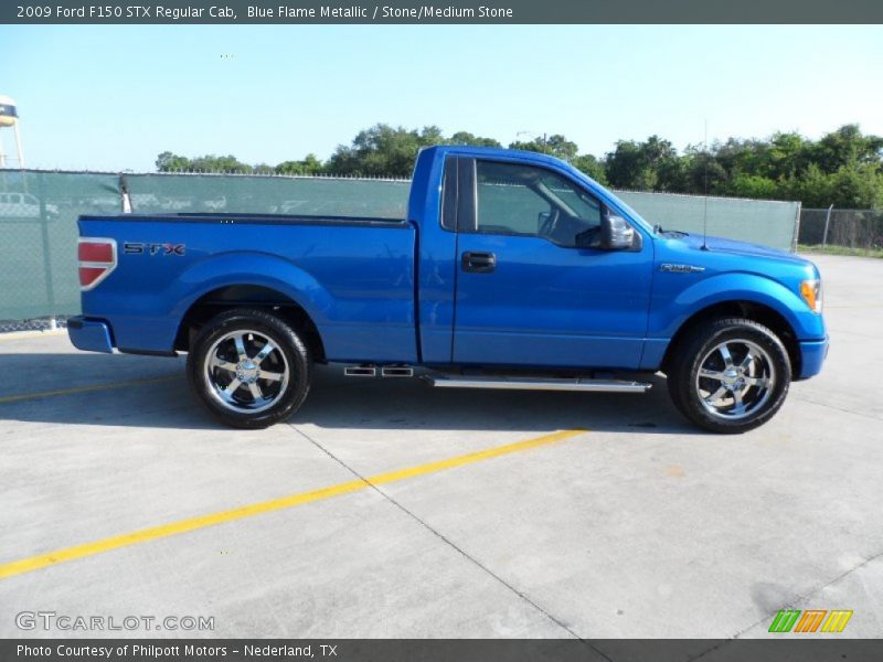 Blue Flame Metallic / Stone/Medium Stone 2009 Ford F150 STX Regular Cab