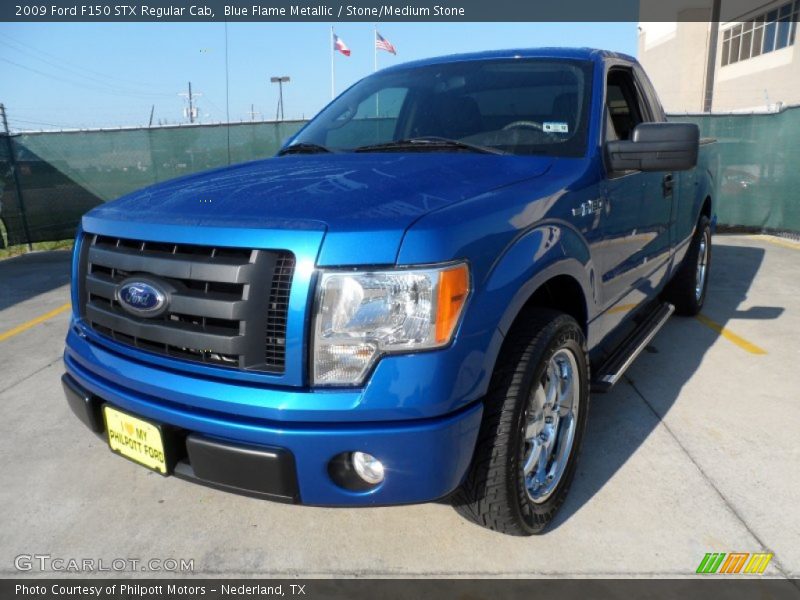 Blue Flame Metallic / Stone/Medium Stone 2009 Ford F150 STX Regular Cab
