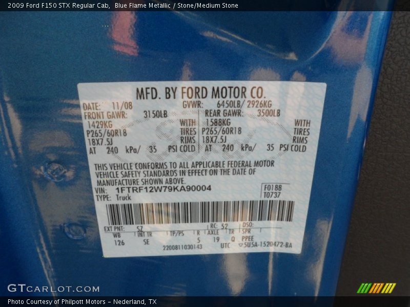 Blue Flame Metallic / Stone/Medium Stone 2009 Ford F150 STX Regular Cab