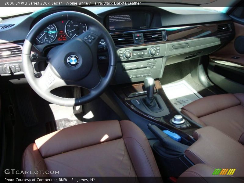 Alpine White / Terra/Black Dakota Leather 2006 BMW 3 Series 330xi Sedan