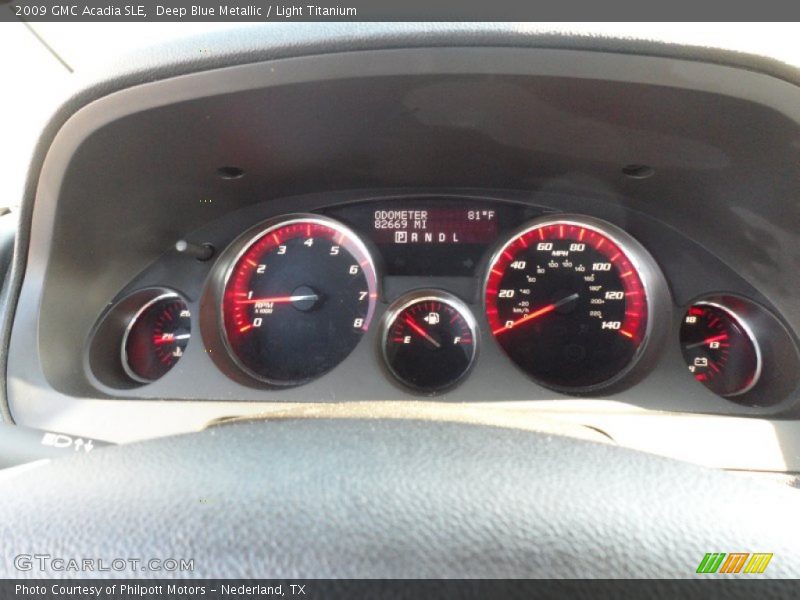 Deep Blue Metallic / Light Titanium 2009 GMC Acadia SLE
