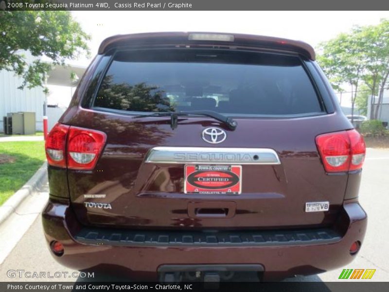 Cassis Red Pearl / Graphite 2008 Toyota Sequoia Platinum 4WD