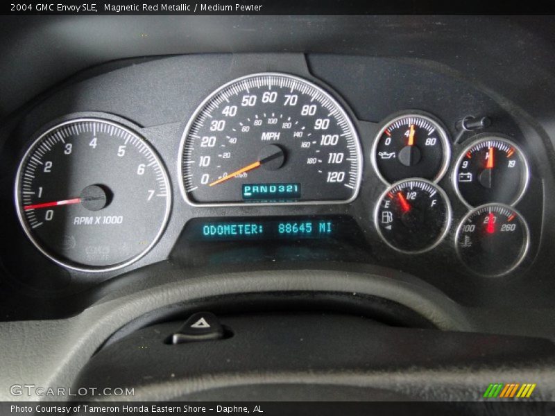 Magnetic Red Metallic / Medium Pewter 2004 GMC Envoy SLE