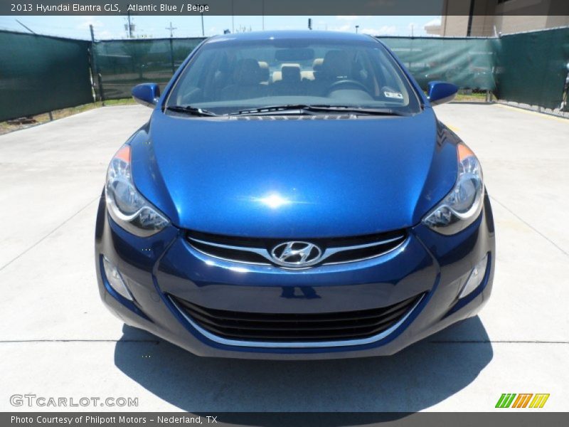 Atlantic Blue / Beige 2013 Hyundai Elantra GLS