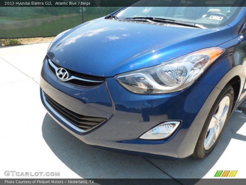 Atlantic Blue / Beige 2013 Hyundai Elantra GLS
