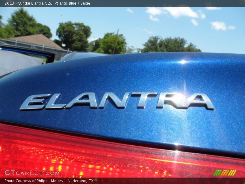 Atlantic Blue / Beige 2013 Hyundai Elantra GLS
