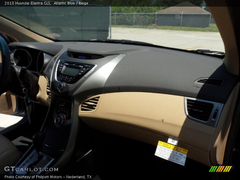 Atlantic Blue / Beige 2013 Hyundai Elantra GLS