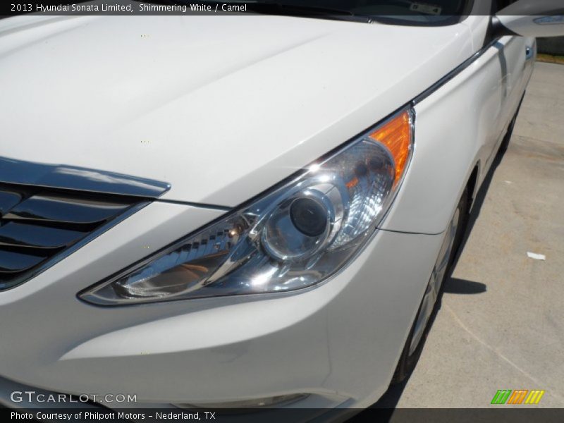 Shimmering White / Camel 2013 Hyundai Sonata Limited