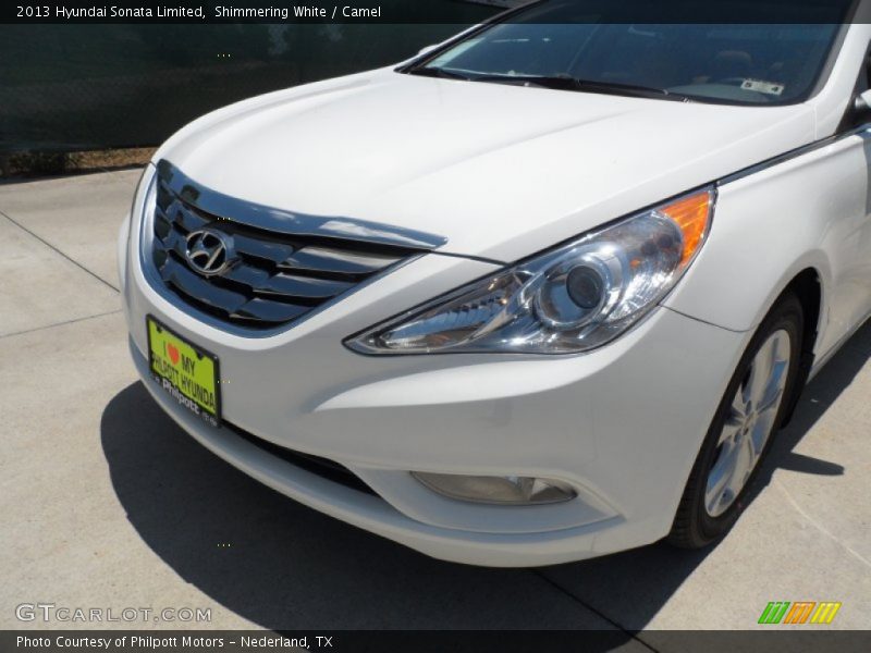 Shimmering White / Camel 2013 Hyundai Sonata Limited