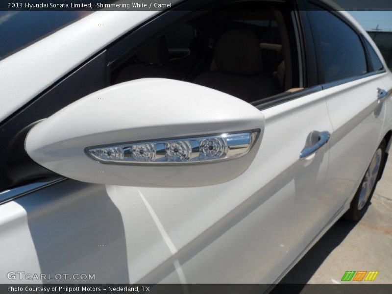 Shimmering White / Camel 2013 Hyundai Sonata Limited