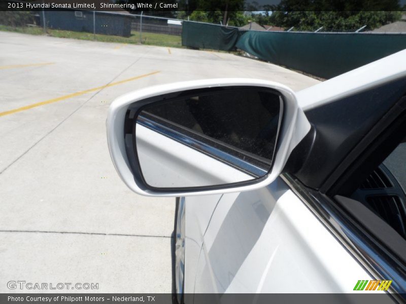 Shimmering White / Camel 2013 Hyundai Sonata Limited