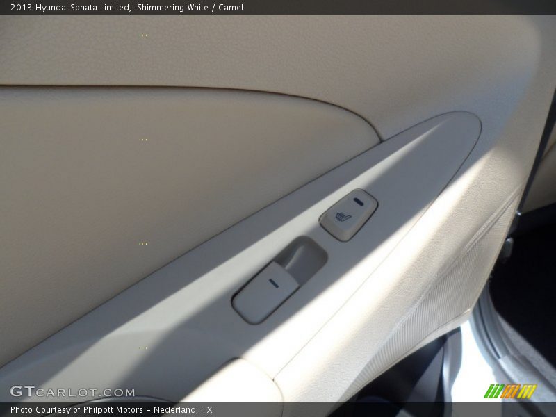 Shimmering White / Camel 2013 Hyundai Sonata Limited