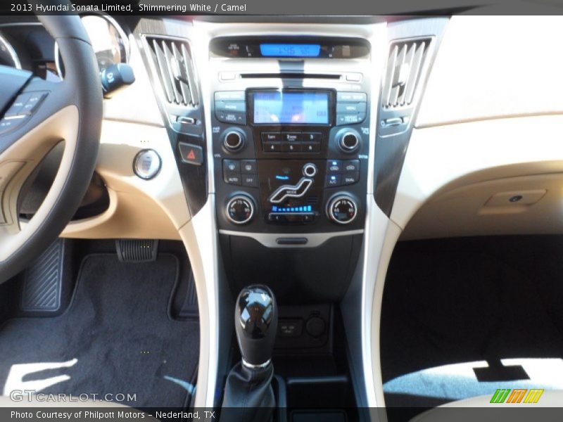 Shimmering White / Camel 2013 Hyundai Sonata Limited