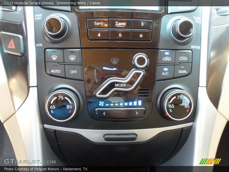 Shimmering White / Camel 2013 Hyundai Sonata Limited