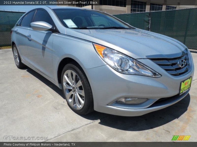 Iridescent Silver Blue Pearl / Black 2013 Hyundai Sonata SE 2.0T