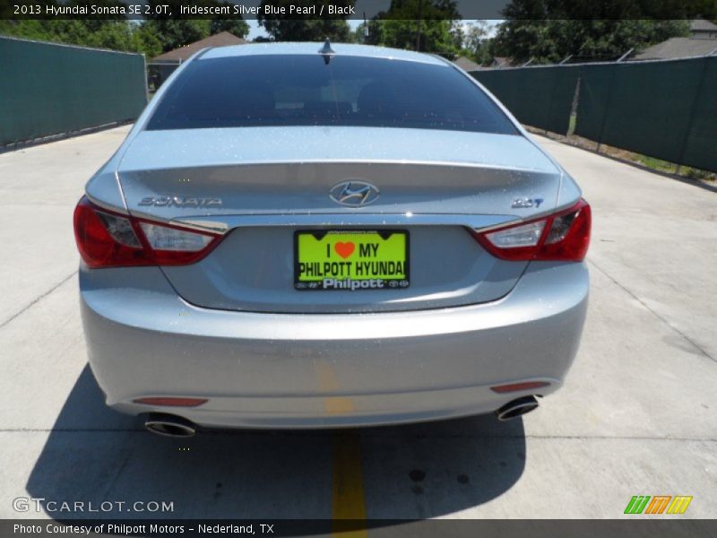Iridescent Silver Blue Pearl / Black 2013 Hyundai Sonata SE 2.0T