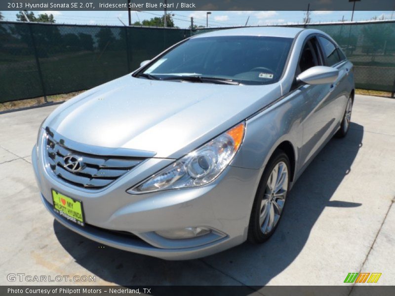 Iridescent Silver Blue Pearl / Black 2013 Hyundai Sonata SE 2.0T