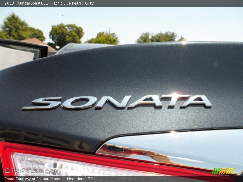Pacific Blue Pearl / Gray 2013 Hyundai Sonata SE