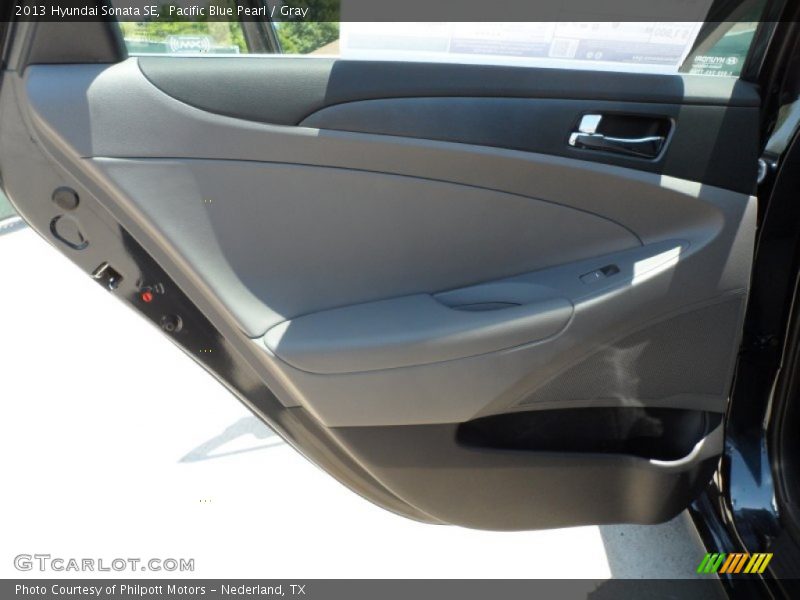 Pacific Blue Pearl / Gray 2013 Hyundai Sonata SE