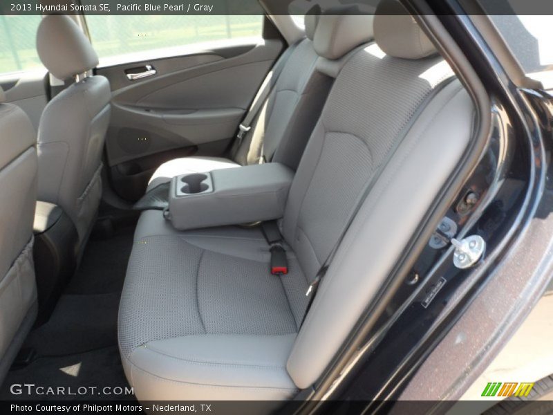Pacific Blue Pearl / Gray 2013 Hyundai Sonata SE