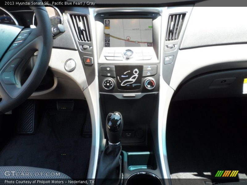 Pacific Blue Pearl / Gray 2013 Hyundai Sonata SE