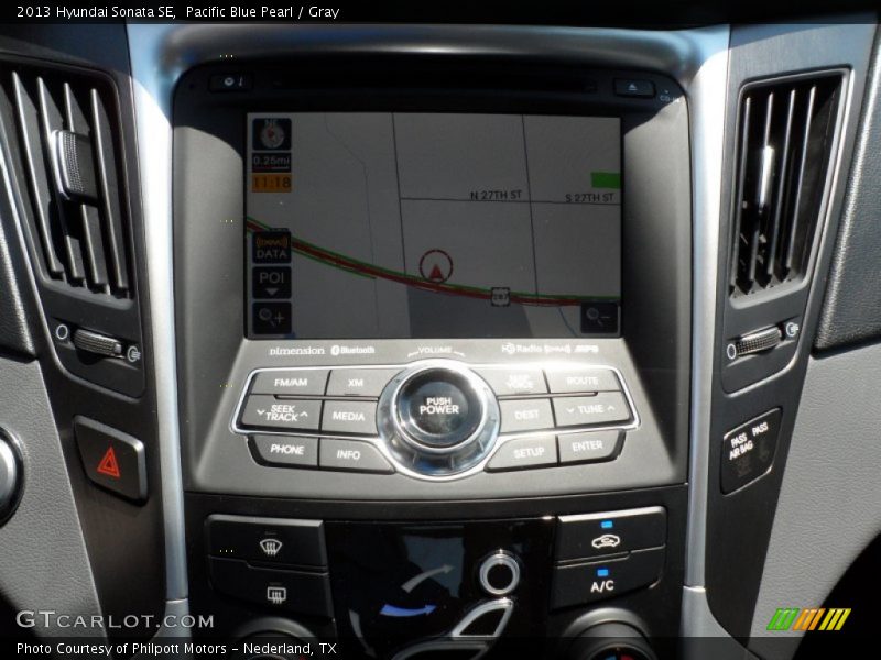 Pacific Blue Pearl / Gray 2013 Hyundai Sonata SE