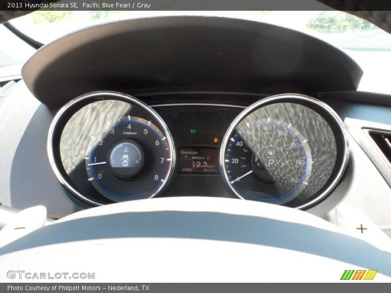 Pacific Blue Pearl / Gray 2013 Hyundai Sonata SE