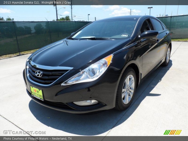 Midnight Black / Gray 2013 Hyundai Sonata GLS