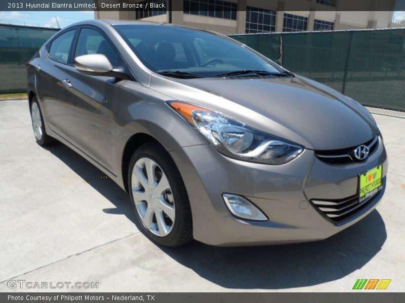 Desert Bronze / Black 2013 Hyundai Elantra Limited