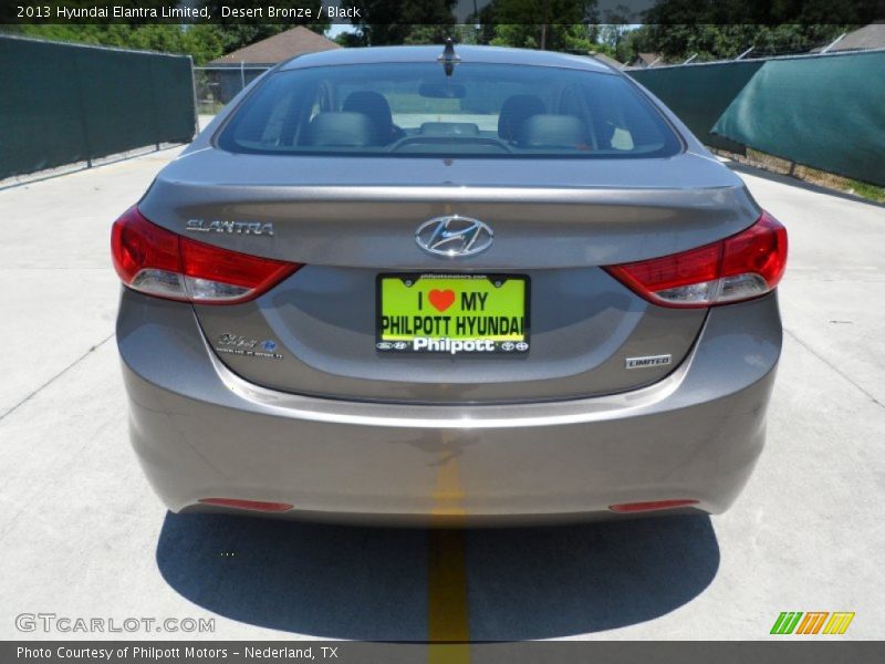 Desert Bronze / Black 2013 Hyundai Elantra Limited