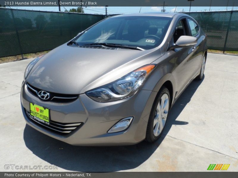 Desert Bronze / Black 2013 Hyundai Elantra Limited