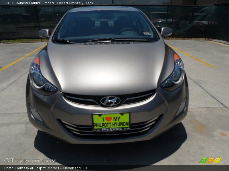 Desert Bronze / Black 2013 Hyundai Elantra Limited