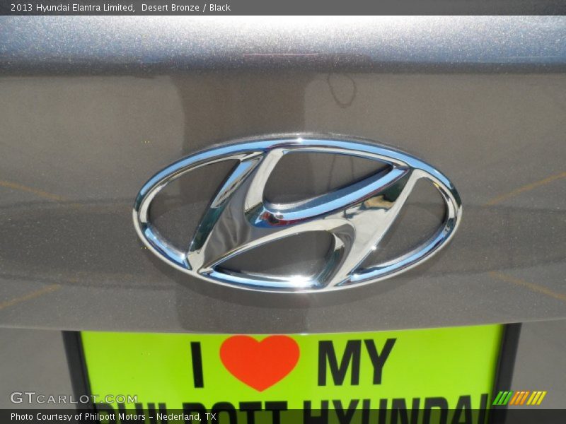 Desert Bronze / Black 2013 Hyundai Elantra Limited