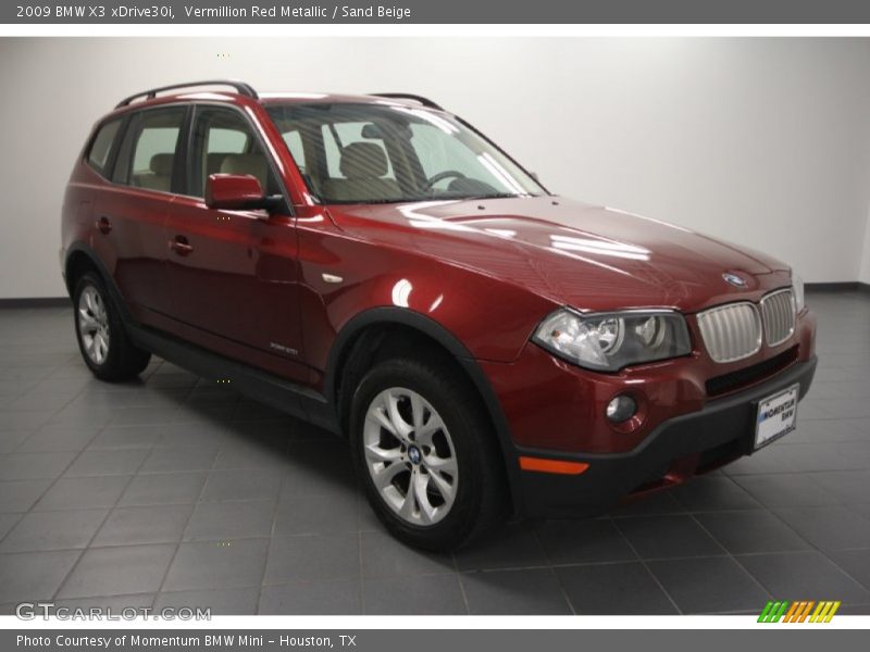 Vermillion Red Metallic / Sand Beige 2009 BMW X3 xDrive30i