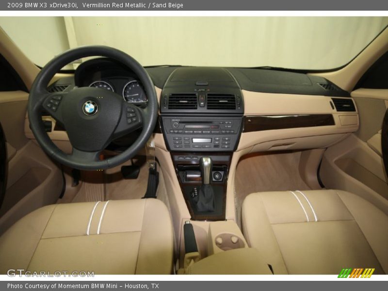 Vermillion Red Metallic / Sand Beige 2009 BMW X3 xDrive30i