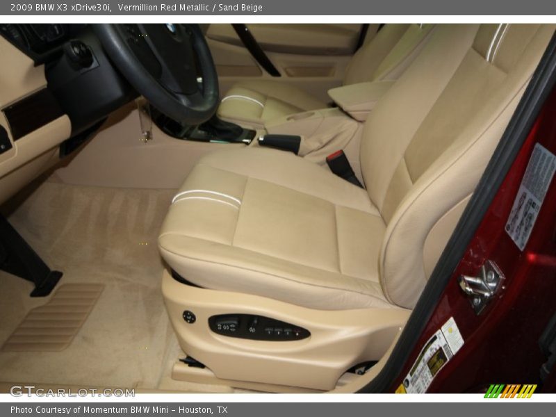Vermillion Red Metallic / Sand Beige 2009 BMW X3 xDrive30i