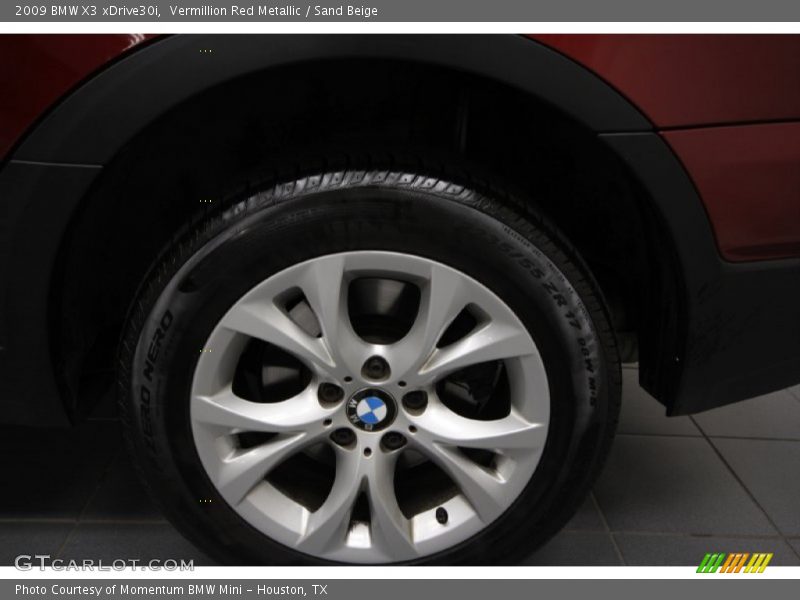 Vermillion Red Metallic / Sand Beige 2009 BMW X3 xDrive30i