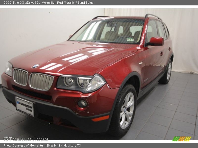 Vermillion Red Metallic / Sand Beige 2009 BMW X3 xDrive30i