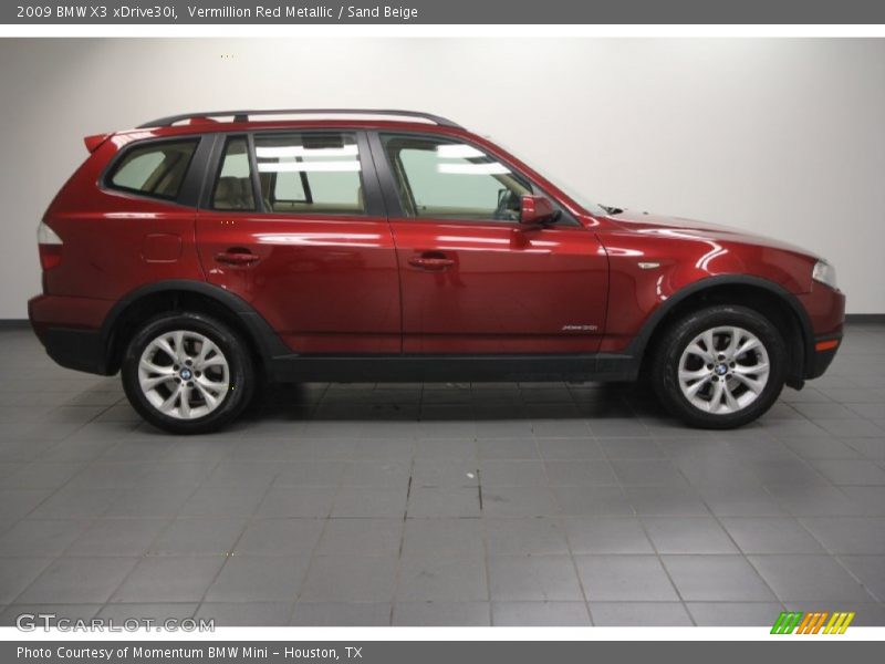 Vermillion Red Metallic / Sand Beige 2009 BMW X3 xDrive30i