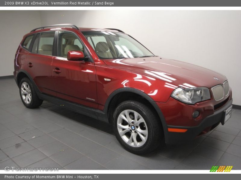 Vermillion Red Metallic / Sand Beige 2009 BMW X3 xDrive30i