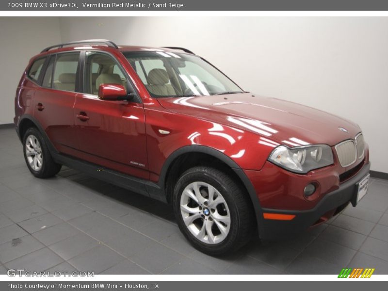 Vermillion Red Metallic / Sand Beige 2009 BMW X3 xDrive30i
