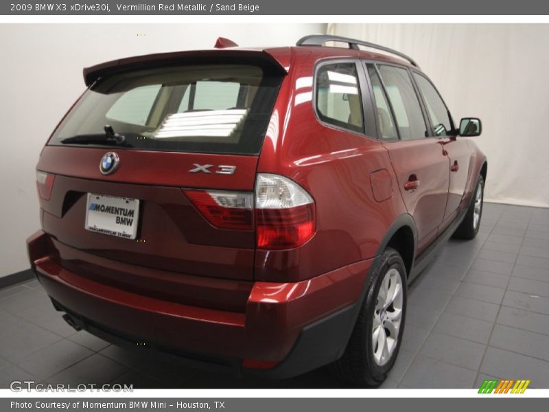 Vermillion Red Metallic / Sand Beige 2009 BMW X3 xDrive30i