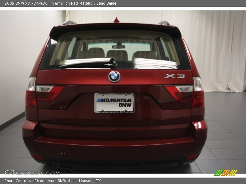 Vermillion Red Metallic / Sand Beige 2009 BMW X3 xDrive30i